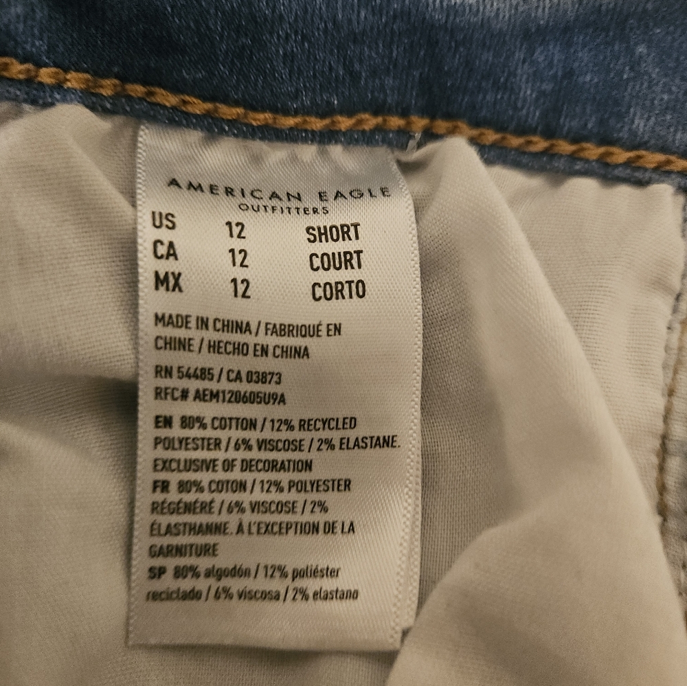 American Eagle Outfitters Super Hi Rise Jegging destroyed next level strecth 12S - Picture 13 of 16